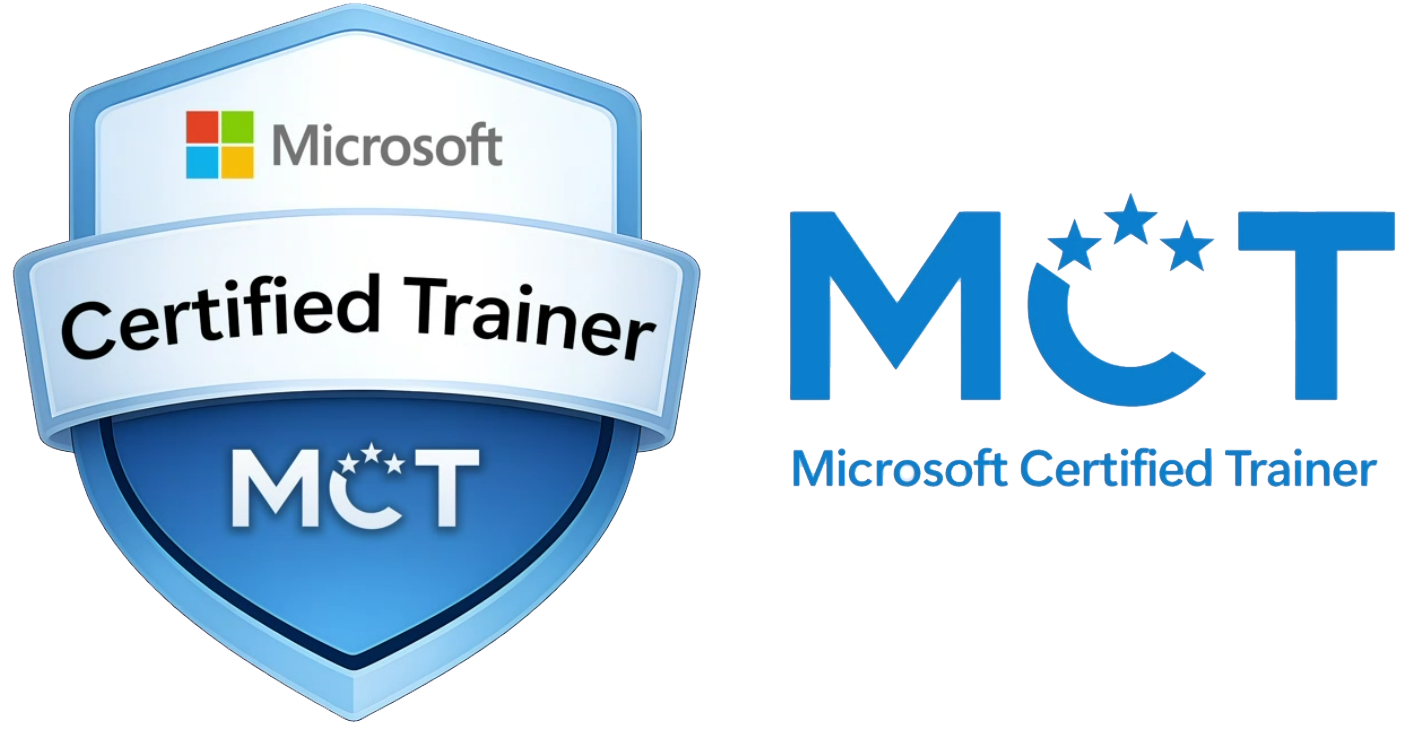 Microsoft Certified Trainer badge and MCT logo
